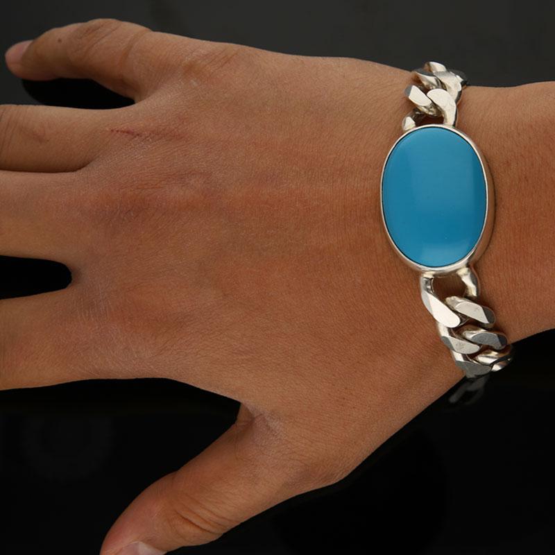 Natural Feroza bracelet certified | Sth Jewels